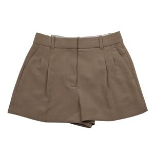 Aritzia Tailored High Rise Khaki Shorts Size 4